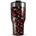 Skin Wrap Decal for 2017 RTIC Tumblers 40oz Crabs and Shells Black (TUMBLER NOT INCLUDED)