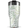 Skin Wrap Decal for 2017 RTIC Tumblers 40oz Watercolor Leaves White (TUMBLER NOT INCLUDED)