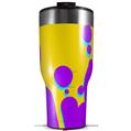 Skin Wrap Decal for 2017 RTIC Tumblers 40oz Drip Purple Yellow Teal (TUMBLER NOT INCLUDED)