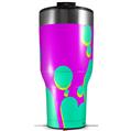 Skin Wrap Decal for 2017 RTIC Tumblers 40oz Drip Teal Pink Yellow (TUMBLER NOT INCLUDED)