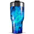 Skin Wrap Decal for 2017 RTIC Tumblers 40oz Cubic Shards Blue (TUMBLER NOT INCLUDED)