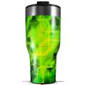 Skin Wrap Decal for 2017 RTIC Tumblers 40oz Cubic Shards Green (TUMBLER NOT INCLUDED)
