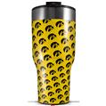 Skin Wrap Decal for 2017 RTIC Tumblers 40oz Iowa Hawkeyes Tigerhawk Tiled 06 Black on Gold (TUMBLER NOT INCLUDED)