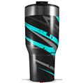 Skin Wrap Decal for 2017 RTIC Tumblers 40oz Baja 0014 Neon Teal (TUMBLER NOT INCLUDED)