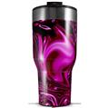 Skin Wrap Decal compatible with 2017 RTIC Tumblers 40oz Liquid Metal Chrome Hot Pink Fuchsia (TUMBLER NOT INCLUDED)