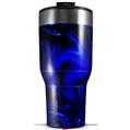 Skin Wrap Decal compatible with 2017 RTIC Tumblers 40oz Liquid Metal Chrome Royal Blue (TUMBLER NOT INCLUDED)