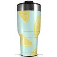 Skin Wrap Decal compatible with 2017 RTIC Tumblers 40oz Lemons Blue (TUMBLER NOT INCLUDED)