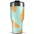Skin Wrap Decal compatible with 2017 RTIC Tumblers 40oz Oranges Blue (TUMBLER NOT INCLUDED)