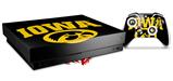 Skin Wrap for XBOX One X Console and Controller Iowa Hawkeyes Tigerhawk Oval 01 Gold on Black