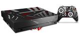 Skin Wrap for XBOX One X Console and Controller Baja 0023 Red Dark