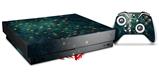 Skin Wrap for XBOX One X Console and Controller Green Starry Night