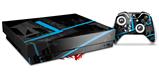 Skin Wrap for XBOX One X Console and Controller Baja 0004 Blue Medium