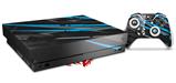 Skin Wrap for XBOX One X Console and Controller Baja 0014 Blue Medium
