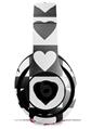 WraptorSkinz Skin Decal Wrap compatible with Beats Studio 2 and 3 Wired and Wireless Headphones Hearts And Stars Black and White Skin Only (HEADPHONES NOT INCLUDED)