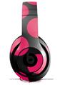 WraptorSkinz Skin Decal Wrap compatible with Beats Studio 2 and 3 Wired and Wireless Headphones Kearas Polka Dots Pink On Black Skin Only (HEADPHONES NOT INCLUDED)