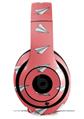 WraptorSkinz Skin Decal Wrap compatible with Beats Studio 2 and 3 Wired and Wireless Headphones Paper Planes Coral Skin Only (HEADPHONES NOT INCLUDED)