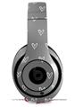 WraptorSkinz Skin Decal Wrap compatible with Beats Studio 2 and 3 Wired and Wireless Headphones Hearts Gray On White Skin Only (HEADPHONES NOT INCLUDED)