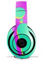 WraptorSkinz Skin Decal Wrap compatible with Beats Studio 2 and 3 Wired and Wireless Headphones Drip Teal Pink Yellow Skin Only (HEADPHONES NOT INCLUDED)