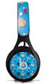 WraptorSkinz Skin Decal Wrap compatible with Beats EP Headphones Beach Party Umbrellas Blue Medium Skin Only HEADPHONES NOT INCLUDED