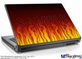 Laptop Skin (Medium) - Fire Flames on Black