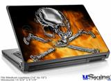 Laptop Skin (Medium) - Chrome Skull on Fire