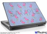 Laptop Skin (Medium) - Flamingos on Blue