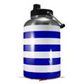 Skin Decal Wrap for 2017 RTIC One Gallon Jug Psycho Stripes Blue and White (Jug NOT INCLUDED) by WraptorSkinz