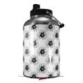 Skin Decal Wrap for 2017 RTIC One Gallon Jug Kearas Daisies Black on White (Jug NOT INCLUDED) by WraptorSkinz