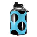Skin Decal Wrap for 2017 RTIC One Gallon Jug Kearas Polka Dots Black And Blue (Jug NOT INCLUDED) by WraptorSkinz