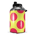Skin Decal Wrap for 2017 RTIC One Gallon Jug Kearas Polka Dots Pink And Yellow (Jug NOT INCLUDED) by WraptorSkinz