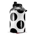 Skin Decal Wrap for 2017 RTIC One Gallon Jug Kearas Polka Dots White And Black (Jug NOT INCLUDED) by WraptorSkinz