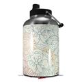 Skin Decal Wrap for 2017 RTIC One Gallon Jug Flowers Pattern 02 (Jug NOT INCLUDED) by WraptorSkinz