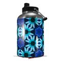 Skin Decal Wrap for 2017 RTIC One Gallon Jug Daisies Blue (Jug NOT INCLUDED) by WraptorSkinz