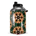 Skin Decal Wrap for 2017 RTIC One Gallon Jug Floral Pattern Orange (Jug NOT INCLUDED) by WraptorSkinz