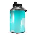 Skin Decal Wrap for 2017 RTIC One Gallon Jug Bokeh Hex Neon Teal (Jug NOT INCLUDED) by WraptorSkinz