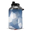Skin Decal Wrap for 2017 RTIC One Gallon Jug Bokeh Squared Blue (Jug NOT INCLUDED) by WraptorSkinz