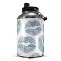 Skin Decal Wrap for 2017 RTIC One Gallon Jug Blue Green Lips (Jug NOT INCLUDED) by WraptorSkinz