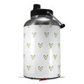 Skin Decal Wrap for 2017 RTIC One Gallon Jug Hearts Green (Jug NOT INCLUDED) by WraptorSkinz