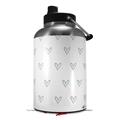 Skin Decal Wrap for 2017 RTIC One Gallon Jug Hearts Light Green (Jug NOT INCLUDED) by WraptorSkinz