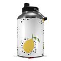 Skin Decal Wrap for 2017 RTIC One Gallon Jug Lemon Black and White (Jug NOT INCLUDED) by WraptorSkinz
