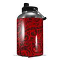Skin Decal Wrap for 2017 RTIC One Gallon Jug Folder Doodles Red (Jug NOT INCLUDED) by WraptorSkinz