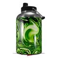 Skin Decal Wrap compatible with 2017 RTIC One Gallon Jug Liquid Metal Chrome Neon Green (Jug NOT INCLUDED) by WraptorSkinz