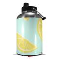 Skin Decal Wrap compatible with 2017 RTIC One Gallon Jug Lemons Blue (Jug NOT INCLUDED) by WraptorSkinz