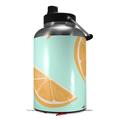 Skin Decal Wrap compatible with 2017 RTIC One Gallon Jug Oranges Blue (Jug NOT INCLUDED) by WraptorSkinz