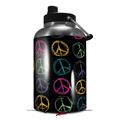 Skin Decal Wrap for 2017 RTIC One Gallon Jug Kearas Peace Signs Black (Jug NOT INCLUDED) by WraptorSkinz
