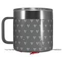 Skin Decal Wrap for Yeti Coffee Mug 14oz Hearts Gray On White - 14 oz CUP NOT INCLUDED by WraptorSkinz
