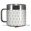 Skin Decal Wrap for Yeti Coffee Mug 14oz Hearts Green - 14 oz CUP NOT INCLUDED by WraptorSkinz