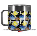 Skin Decal Wrap for Yeti Coffee Mug 14oz Tropical Fish 01 Black - 14 oz CUP NOT INCLUDED by WraptorSkinz