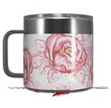 Skin Decal Wrap for Yeti Coffee Mug 14oz Flowers Pattern Roses 13 - 14 oz CUP NOT INCLUDED by WraptorSkinz