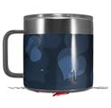 Skin Decal Wrap for Yeti Coffee Mug 14oz Bokeh Hearts Blue - 14 oz CUP NOT INCLUDED by WraptorSkinz